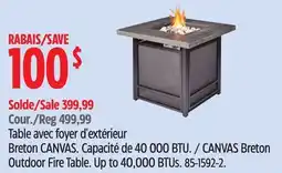 Canadian Tire CANVAS Breton Outdoor Fire Table offer