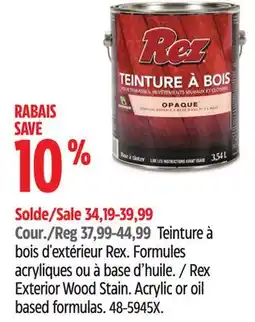 Canadian Tire Rex Exterior Wood Stain offer