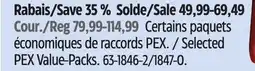 Canadian Tire Selected PEX Value-Packs offer