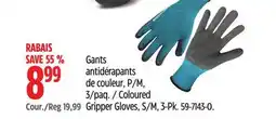 Canadian Tire Coloured Gripper Gloves, S/M, 3-Pk offer