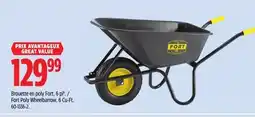 Canadian Tire Fort Poly Wheelbarrow, 6 Cu-Ft offer