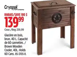 Canadian Tire Cryopak Brown Wooden Cooler offer