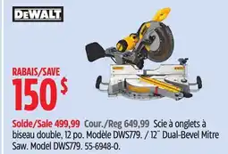 Canadian Tire 12˝ Dual-Bevel Mitre Saw offer