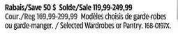 Canadian Tire Selected Wardrobes or Pantry offer