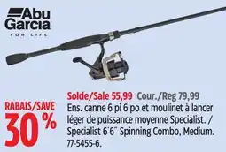 Canadian Tire Abu Garcia Specialist 6´6˝ Spinning Combo, Medium offer