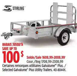 Canadian Tire Selected Galvalume Plus Utility Trailers offer