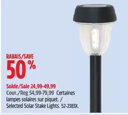 Canadian Tire Selected Solar Stake Lights offer