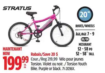 Canadian Tire STRATUS Torsion Youth Bike offer