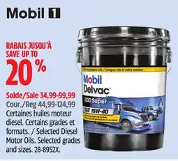 Canadian Tire Mobil 1 Selected Diesel Motor Oils offer