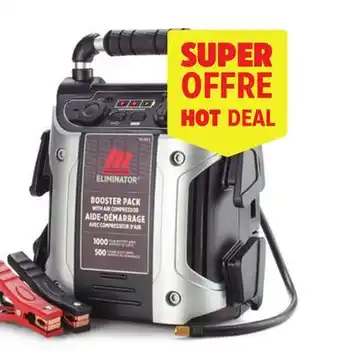 Canadian Tire Motomaster Eliminator 1000A Booster Pack with Air Compressor offer