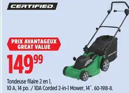 Canadian Tire Certified 10A Corded 2-in-1 Mower offer