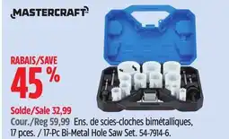 Canadian Tire Mastercraft 17-Pc Bi-Metal Hole Saw Set offer