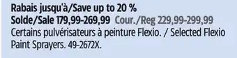 Canadian Tire Selected Flexio Paint Sprayers offer