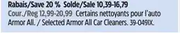 Canadian Tire Selected Armor All Car Cleaners offer