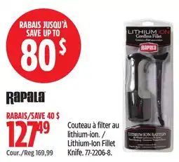 Canadian Tire Lithium-Ion Fillet Knife offer