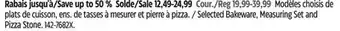 Canadian Tire Selected Bakeware, Measuring Set and Pizza Stone offer