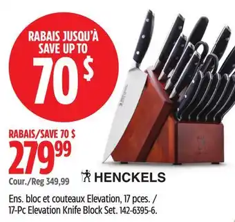 Canadian Tire Henckels 17-Pc Elevation Knife Block Set offer