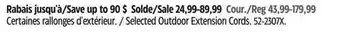 Canadian Tire Mastercraft Selected Outdoor Extension Cords offer