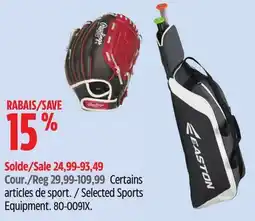 Canadian Tire Easton Selected Sports Equipment offer