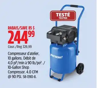 Canadian Tire Mastercraft 10-Gallon Shop Compressor offer