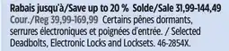 Canadian Tire Weiser Selected Deadbolts, Electronic Locks and Locksets offer