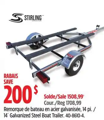 Canadian Tire 14´ Galvanized Steel Boat Trailer offer