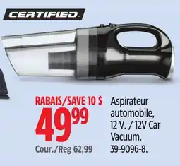 Canadian Tire Certified 12V Car Vacuum offer