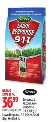 Canadian Tire Scotts Lawn Response 9-1-1 Grass Seed offer