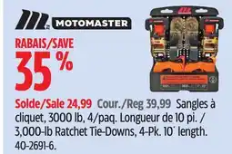 Canadian Tire Motomaster 3,000-lb Ratchet Tie-Downs, 4-Pk offer