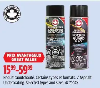 Canadian Tire Asphalt Undercoating offer
