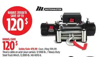Canadian Tire Motomaster Heavy-Duty Steel Truck Winch offer