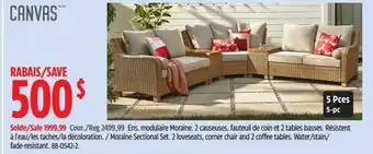 Canadian Tire Canvas Moraine Sectional Set offer