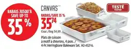 Canadian Tire CANVAS 4-Pc Herringbone Bakeware Set offer