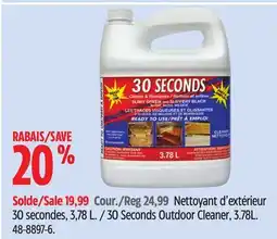 Canadian Tire 30 Seconds Outdoor Cleaner offer