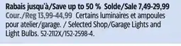 Canadian Tire Selected Shop/Garage Lights and Light Bulbs offer