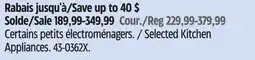 Canadian Tire Kitchen Aid Selected Kitchen Appliances offer