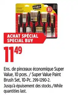 Canadian Tire Super Value Paint Brush Set, 10-Pc offer