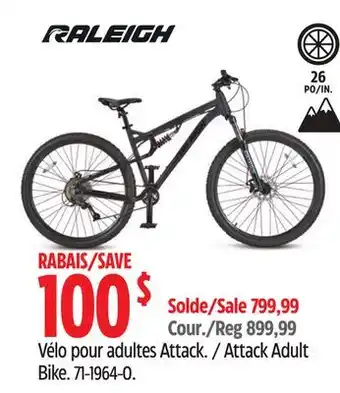 Canadian Tire Raleigh Attack Adult Bike offer