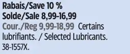 Canadian Tire WD-40 Selected Lubricants offer
