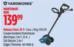 Canadian Tire Yardworks 12A Electric 2-in-1 Edger/Trencher offer