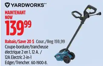 Canadian Tire Yardworks 12A Electric 2-in-1 Edger/Trencher offer