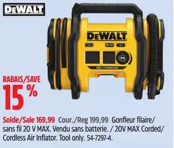 Canadian Tire 20V MAX Corded offer