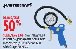 Canadian Tire mastercraft Tire Inflation Gun with Gauge offer