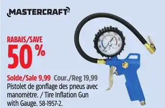 Canadian Tire mastercraft Tire Inflation Gun with Gauge offer