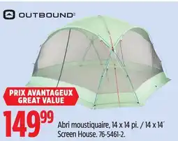 Canadian Tire Outbound 14 x 14´ Screen House offer