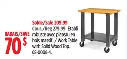 Canadian Tire Mastercraft Work Table with Solid Wood Top offer