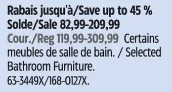 Canadian Tire Selected Bathroom Furniture offer