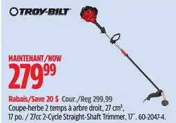 Canadian Tire Troy-Bilt 27cc 2-Cycle Straight-Shaft Trimmer offer