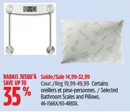 Canadian Tire Selected Bathroom Scales and Pillows offer