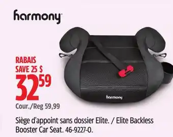 Canadian Tire HARMONY Elite Backless Booster Car Seat offer
